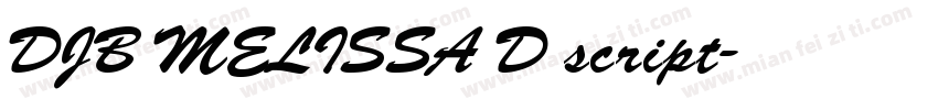 DJB MELISSA D script字体转换